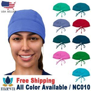 Maevn Unisex Solid Scrub Cap Hospital Doctor Nurse
